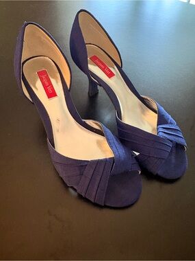 Blue Jacques Vert Peep-Toe Heels